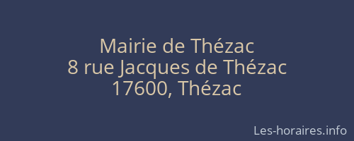 Mairie de Thézac