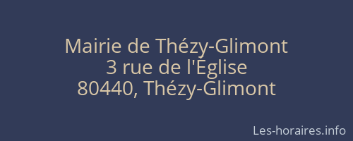 Mairie de Thézy-Glimont