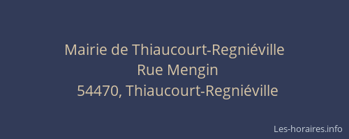 Mairie de Thiaucourt-Regni&eacute;ville