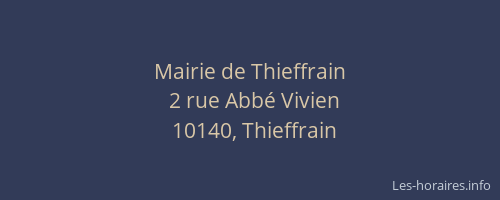 Mairie de Thieffrain
