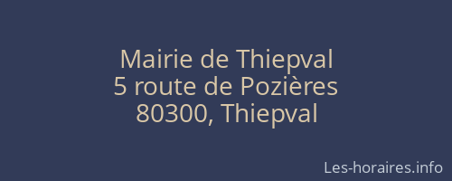Mairie de Thiepval