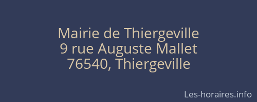 Mairie de Thiergeville