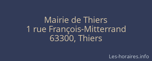 Mairie de Thiers