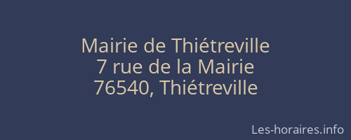 Mairie de Thiétreville