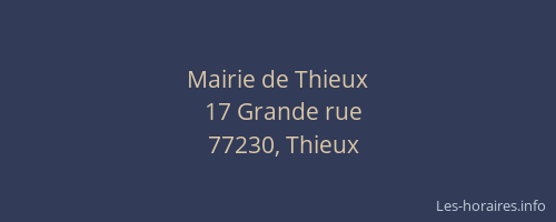 Mairie de Thieux