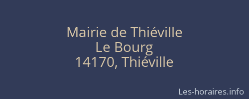 Mairie de Thiéville