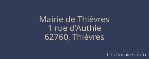 Mairie de Thièvres
