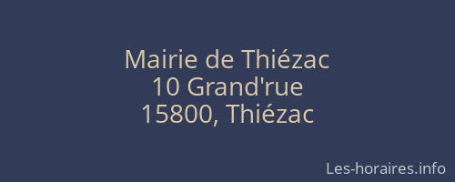 Mairie de Thiézac