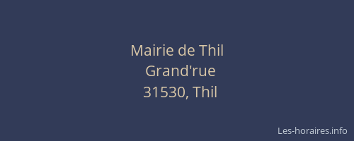 Mairie de Thil