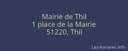 Mairie de Thil