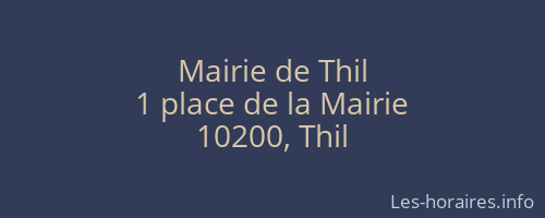 Mairie de Thil