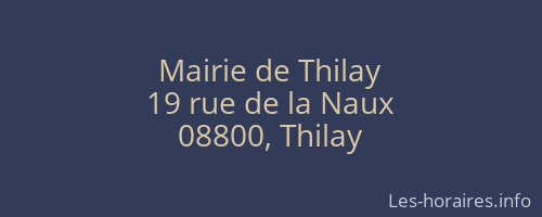 Mairie de Thilay