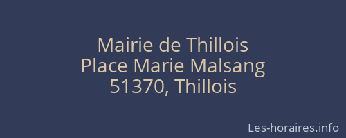 Mairie de Thillois