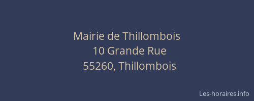 Mairie de Thillombois