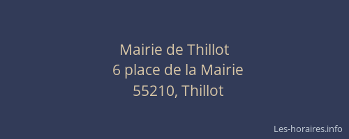 Mairie de Thillot