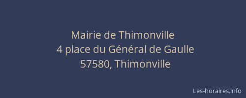 Mairie de Thimonville