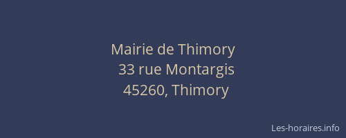 Mairie de Thimory
