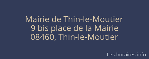 Mairie de Thin-le-Moutier