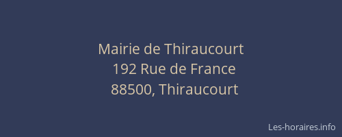 Mairie de Thiraucourt