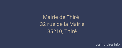 Mairie de Thiré