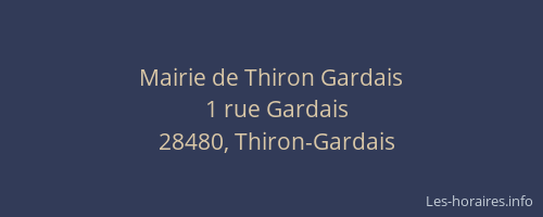 Mairie de Thiron Gardais