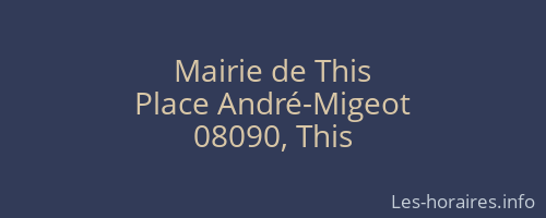 Mairie de This