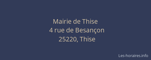 Mairie de Thise