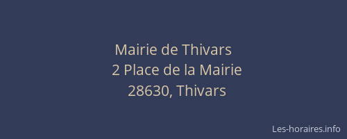 Mairie de Thivars
