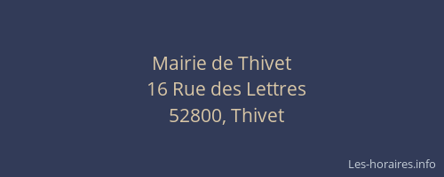 Mairie de Thivet