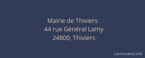 Mairie de Thiviers