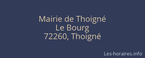Mairie de Thoigné