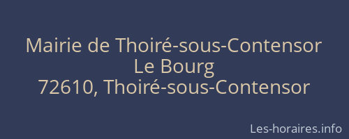 Mairie de Thoiré-sous-Contensor