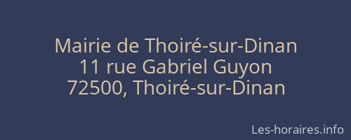 Mairie de Thoiré-sur-Dinan