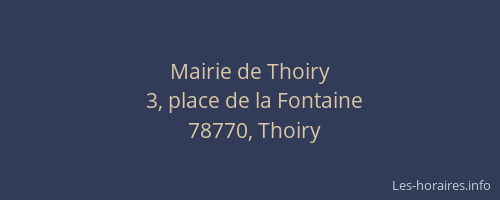 Mairie de Thoiry