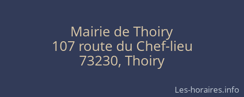 Mairie de Thoiry