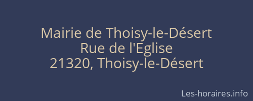 Mairie de Thoisy-le-Désert