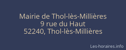 Mairie de Thol-lès-Millières