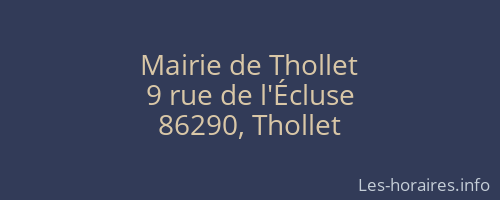 Mairie de Thollet