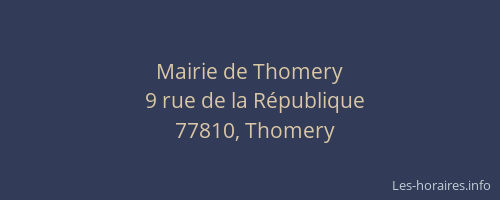 Mairie de Thomery