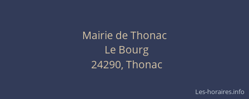 Mairie de Thonac