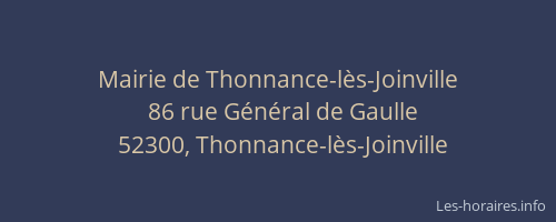 Mairie de Thonnance-l&egrave;s-Joinville