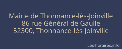 Mairie de Thonnance-lès-Joinville