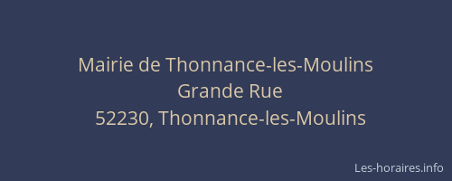 Mairie de Thonnance-les-Moulins