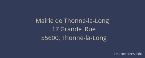 Mairie de Thonne-la-Long