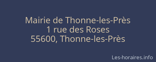 Mairie de Thonne-les-Près