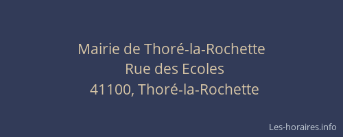 Mairie de Thor&eacute;-la-Rochette
