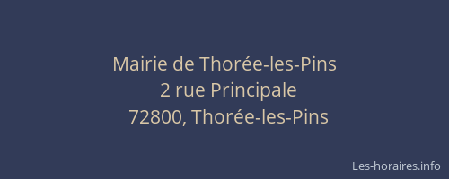 Mairie de Thor&eacute;e-les-Pins