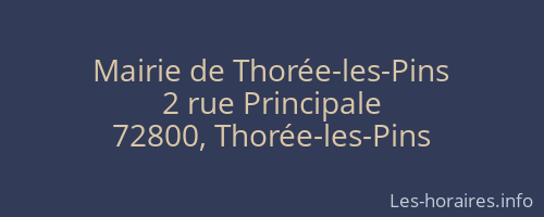 Mairie de Thorée-les-Pins