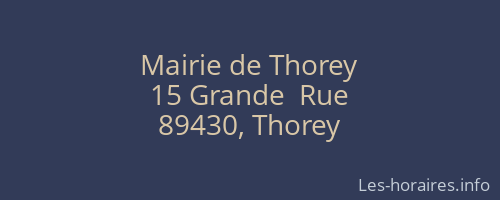 Mairie de Thorey