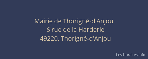 Mairie de Thorigné-d'Anjou